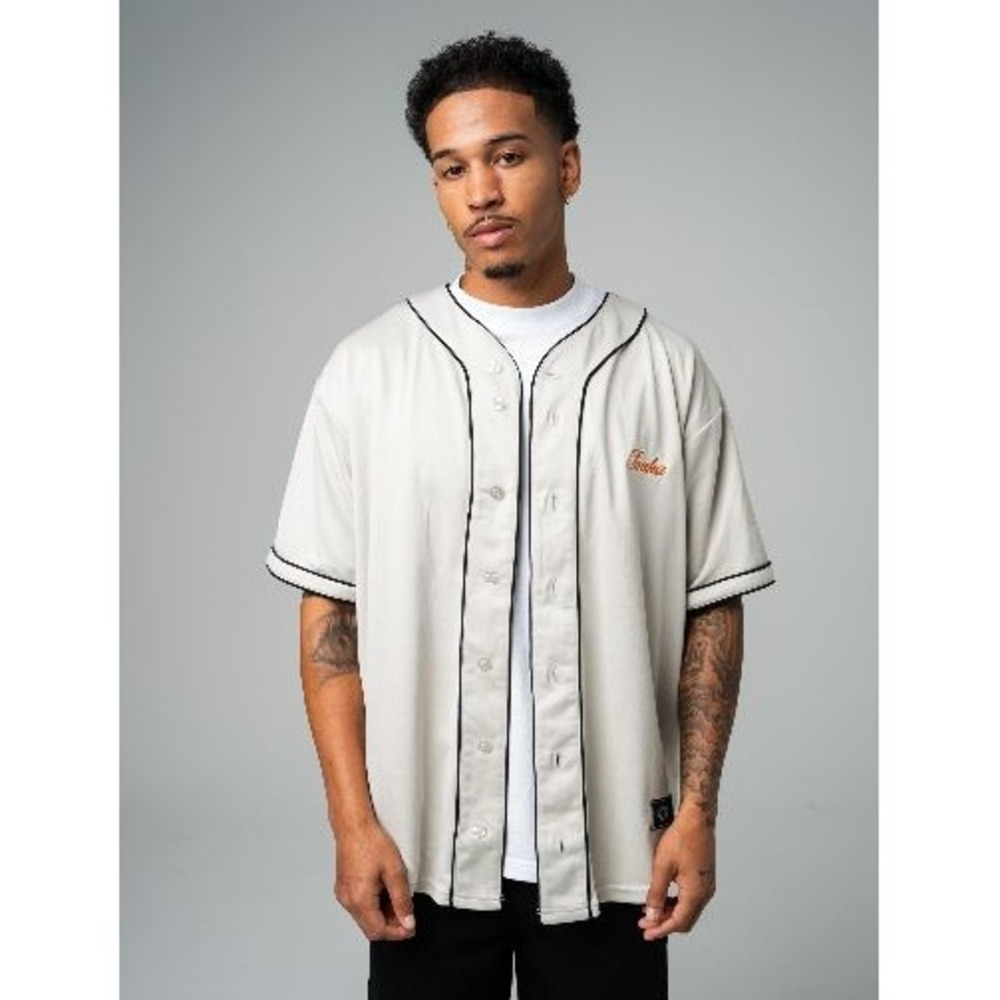 INAKA Power Men's Baseball Jersey Concrete Gray Shirt - Size L